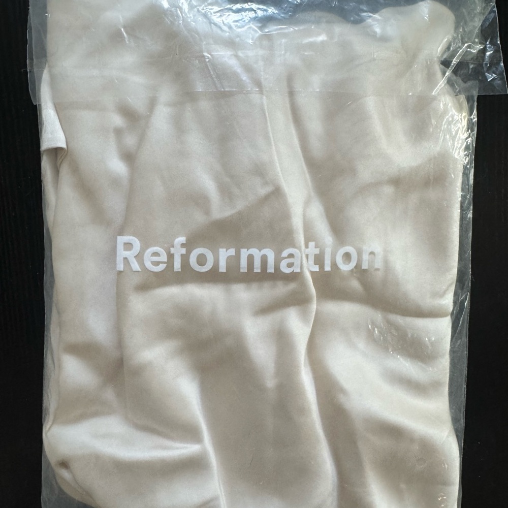 Reformation Cream Off-Shoulder Mini Dress - Picture 4 of 6
